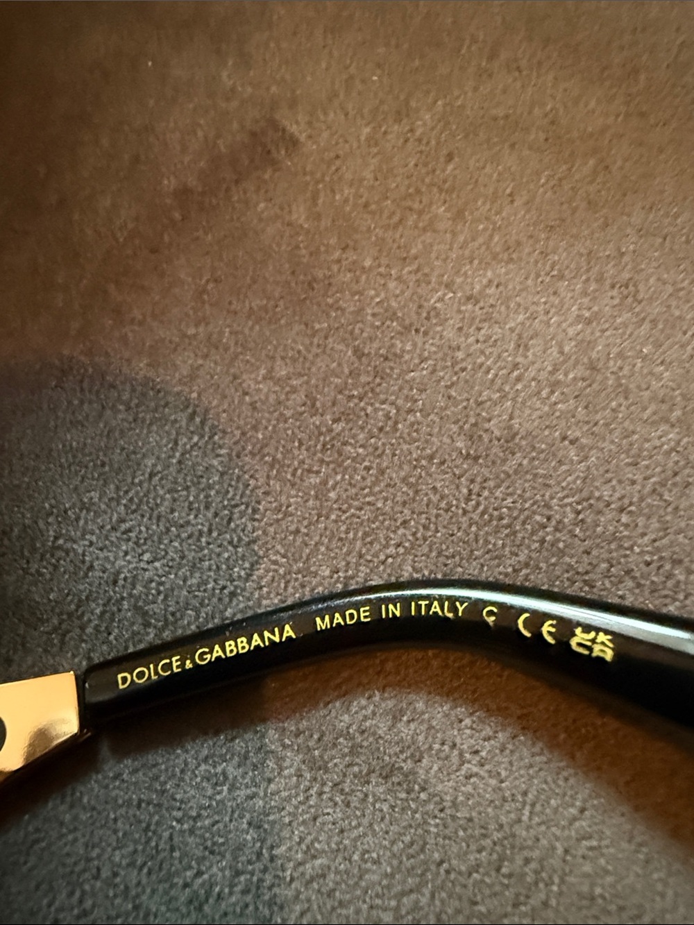 Dolce & Gabbana Gold and Black Shield Sunglasses - Picture 7 of 17